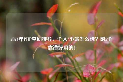 2024年PHP空间推荐，个人/小站怎么选？附5个靠谱好用的！