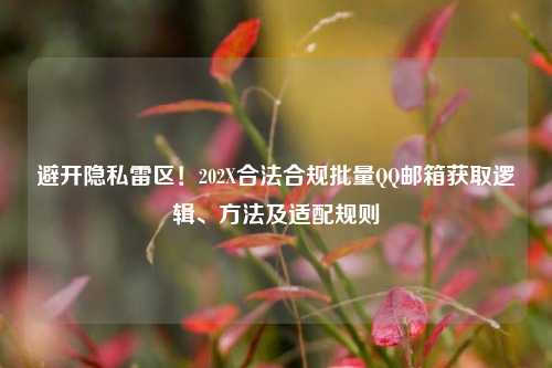 避开隐私雷区!202X合法合规批量QQ邮箱获取逻辑、方法及适配规则