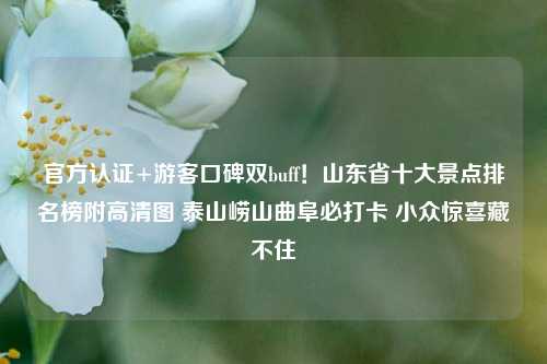 官方认证+游客口碑双buff！山东省十大景点排名榜附高清图 泰山崂山曲阜必打卡 小众惊喜藏不住
