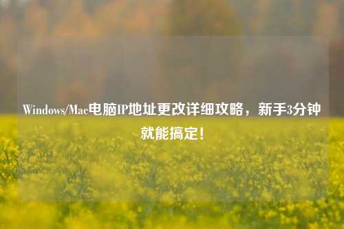 Windows/Mac电脑IP地址更改详细攻略,新手3分钟就能搞定!