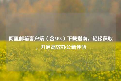 阿里邮箱客户端（含APK）下载指南，轻松获取，开启高效办公新体验