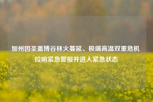 加州因圣盖博谷林火蔓延、极端高温双重危机 拉响紧急警报并进入紧急状态