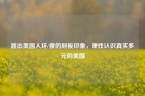 跳出美国人坏/傻的刻板印象，理性认识真实多元的美国