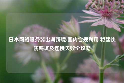 日本网络服务器出海跨境/国内合规利用 稳建快防踩坑及连接失败全攻略