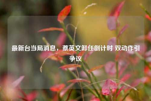 最新台当局消息，蔡英文卸任倒计时 双动作引争议
