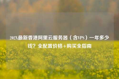 202X最新香港阿里云服务器（含VPS）一年多少钱？全配置价格+购买全指南