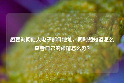 想要询问他人电子邮件地址，同时想知道怎么查看自己的邮箱怎么办？