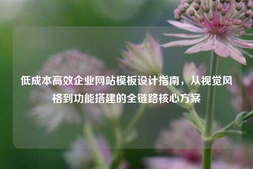 低成本高效企业网站模板设计指南,从视觉风格到功能搭建的全链路核心方案
