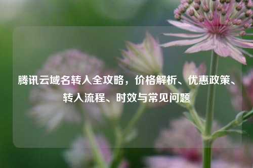 腾讯云域名转入全攻略，价格解析、优惠政策、转入流程、时效与常见问题