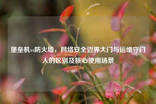 堡垒机vs防火墙，网络安全边界大门与运维守门人的区别及核心使用场景