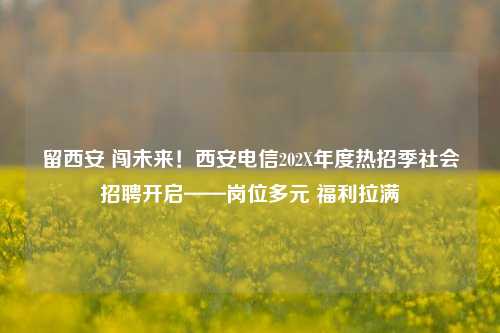 留西安 闯未来！西安电信202X年度热招季社会招聘开启——岗位多元 福利拉满
