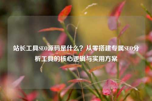 站长工具SEO源码是什么?从零搭建专属SEO分析工具的核心逻辑与实用方案