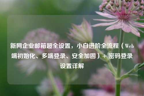 新网企业邮箱超全设置，小白进阶全流程（Web端初始化、多端登录、安全加固）+ 密码登录设置详解