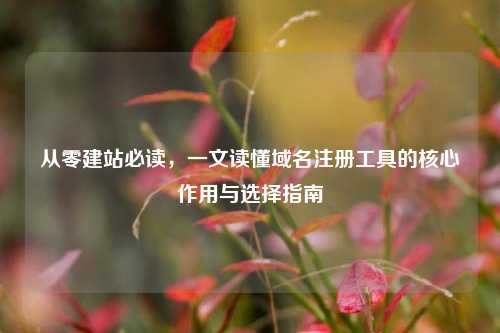 从零建站必读，一文读懂域名注册工具的核心作用与选择指南
