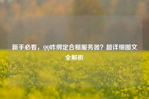 新手必看,QQ咋绑定合租服务器?超详细图文全解析