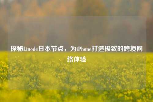 探秘Linode日本节点,为iPhone打造极致的跨境网络体验