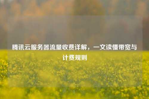 腾讯云服务器流量收费详解,一文读懂带宽与计费规则