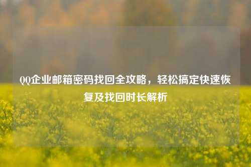 QQ企业邮箱密码找回全攻略,轻松搞定快速恢复及找回时长解析
