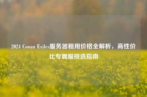 2024 Conan Exiles服务器租用价格全解析,高性价比专属服挑选指南