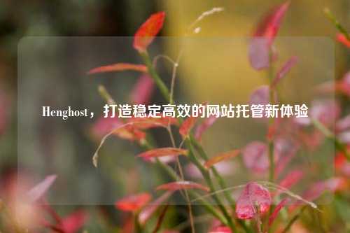 Henghost,打造稳定高效的网站托管新体验