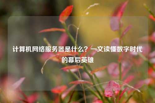 计算机网络服务器是什么?一文读懂数字时代的幕后英雄