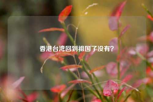 香港台湾回到祖国了没有？