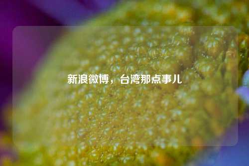 新浪微博，台湾那点事儿