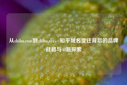 从zhihu.com到zhihu.xyz，知乎域名变迁背后的品牌战略与AI新探索