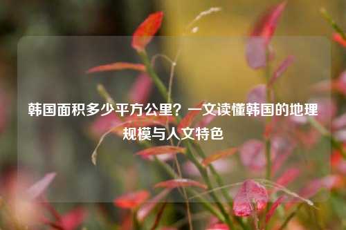 韩国面积多少平方公里?一文读懂韩国的地理规模与人文特色