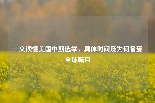 一文读懂美国中期选举，具体时间及为何备受全球瞩目