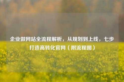企业做网站全流程解析,从规划到上线,七步打造高转化官网(附流程图)