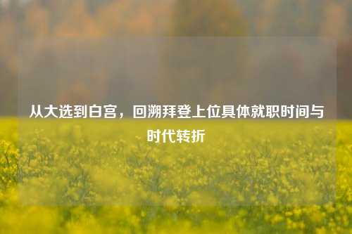 从大选到白宫,回溯拜登上位具体就职时间与时代转折