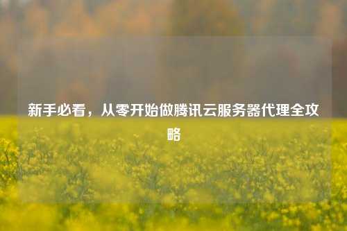 新手必看，从零开始做腾讯云服务器代理全攻略