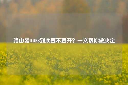 路由器DDNS到底要不要开？一文帮你做决定