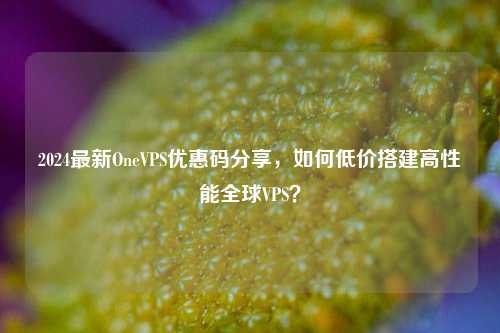 2024最新OneVPS优惠码分享，如何低价搭建高性能全球VPS？