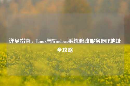 详尽指南，Linux与Windows系统修改服务器IP地址全攻略