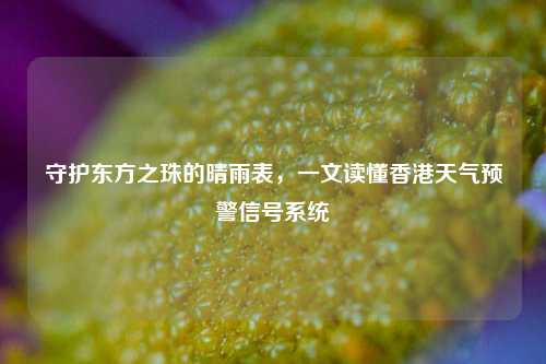 守护东方之珠的晴雨表，一文读懂香港天气预警信号系统