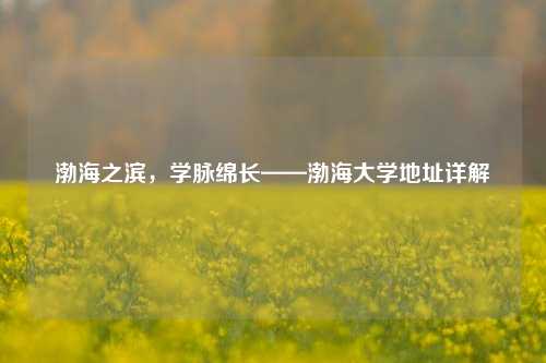 渤海之滨，学脉绵长——渤海大学地址详解