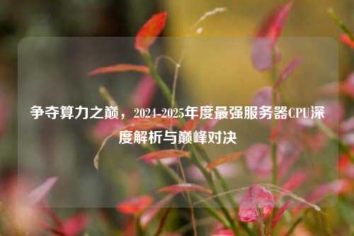 争夺算力之巅，2024-2025年度最强服务器CPU深度解析与巅峰对决