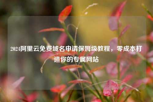 2024阿里云免费域名申请保姆级教程,零成本打造你的专属网站