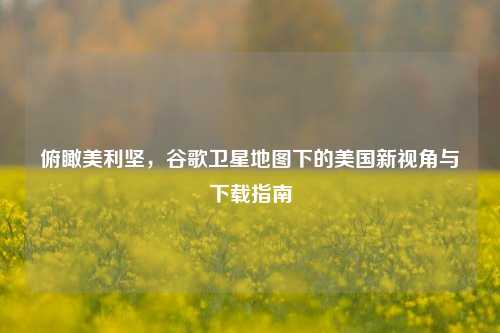俯瞰美利坚，谷歌卫星地图下的美国新视角与下载指南
