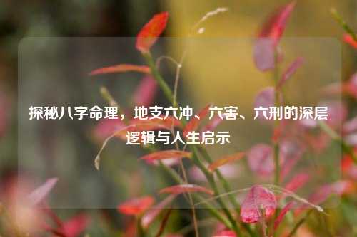探秘八字命理，地支六冲、六害、六刑的深层逻辑与人生启示