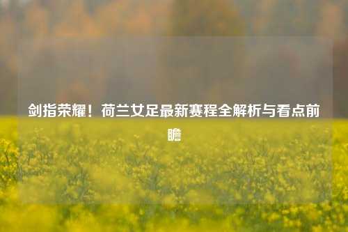 剑指荣耀！荷兰女足最新赛程全解析与看点前瞻
