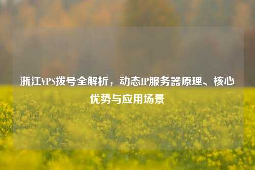 浙江VPS拨号全解析，动态IP服务器原理、核心优势与应用场景