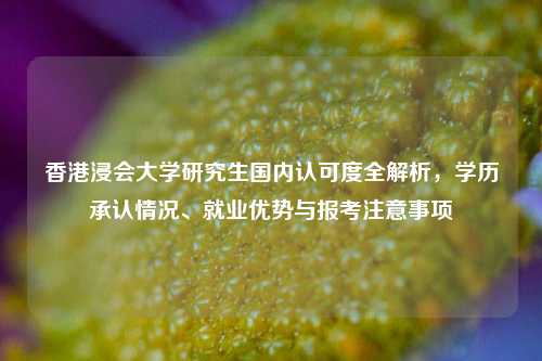 香港浸会大学研究生国内认可度全解析，学历承认情况、就业优势与报考注意事项