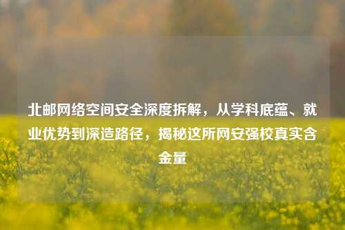 北邮网络空间安全深度拆解，从学科底蕴、就业优势到深造路径，揭秘这所网安强校真实含金量