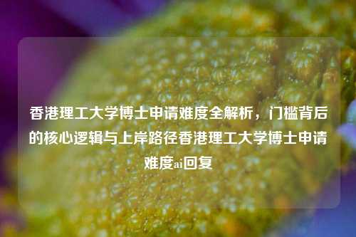 香港理工大学博士申请难度全解析，门槛背后的核心逻辑与上岸路径香港理工大学博士申请难度ai回复