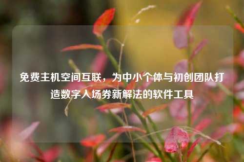 免费主机空间互联,为中小个体与初创团队打造数字入场券新解法的软件工具
