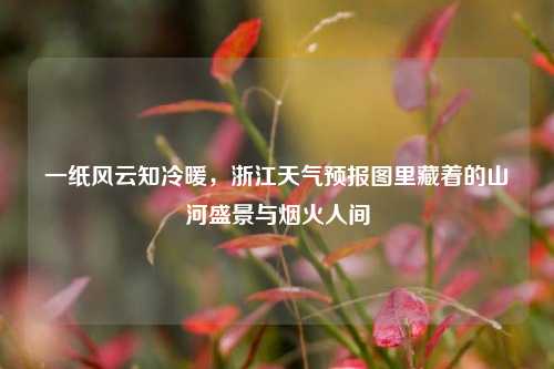 一纸风云知冷暖,浙江天气预报图里藏着的山河盛景与烟火人间