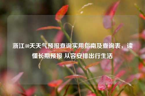 浙江40天天气预报查询实用指南及查询表，读懂长期预报 从容安排出行生活